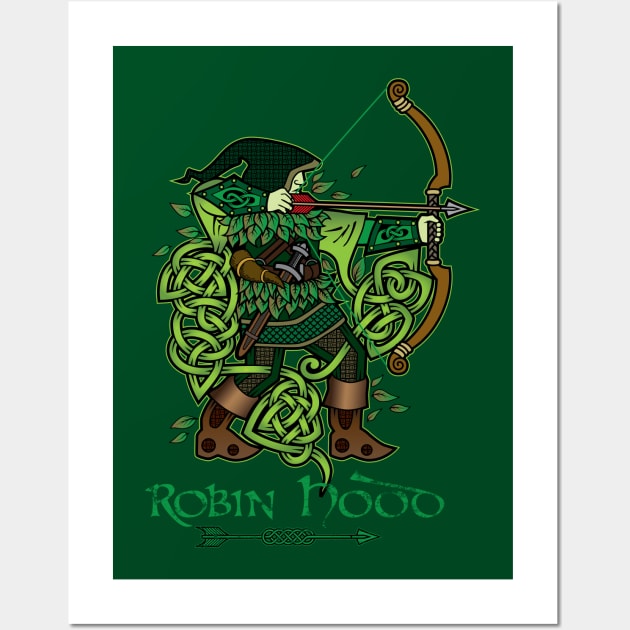 Robin Hood (Full Color Version) Wall Art by celtichammerclub